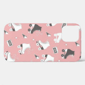 ローラースケートとカセットtとのシームレスパターン Case-Mate iPhoneケース (裏面 (横))
