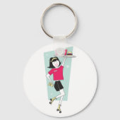 ローラースケートのウェイトレス キーホルダー (正面)
