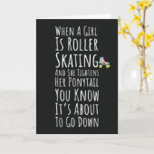 ローラースケートのカード 女の子のローラースケート 彼女のための カード (黄色い花)