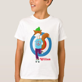 ローラースケートのキツネ Tシャツ