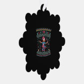 ローラースケートのクリスマスガール オーナメントカード (右)