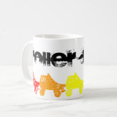 ローラースケートのグランジな虹 コーヒーマグカップ (正面左)