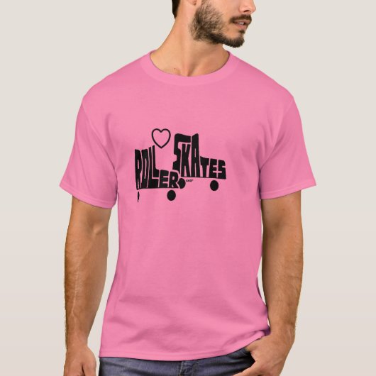 ローラースケートのシルエット Tシャツ (正面)
