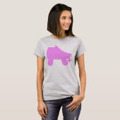 ローラースケートのシルエット Tシャツ (正面フル)