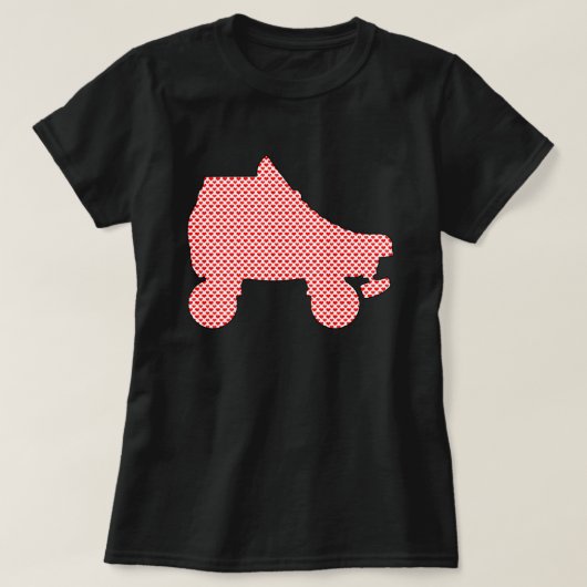 ローラースケートのハート Tシャツ (デザイン正面)