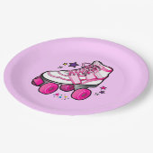 ローラースケートの女の子 ペーパープレート (アングル)