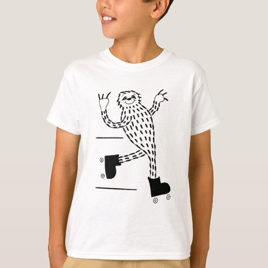 ローラースケートの怠惰 Tシャツ (正面)