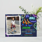 ローラースケートの招待状 フォトボーイ スケ8招待状 招待状 (スタンド正面)