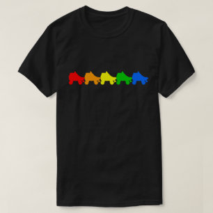 ローラースケートの虹 Tシャツ