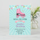 ローラースケートの誕生日招待状 招待状 (スタンド正面)