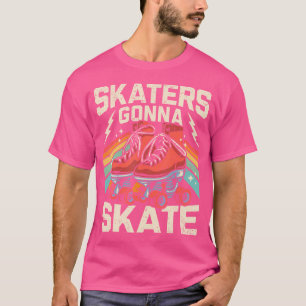 ローラースケートの面白いスケーターは70年代80年代のG Tシャツ