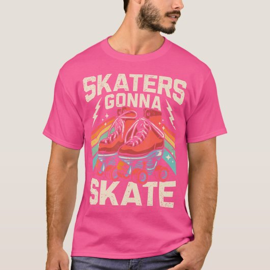 ローラースケートの面白いスケーターは70年代80年代のG Tシャツ (正面)