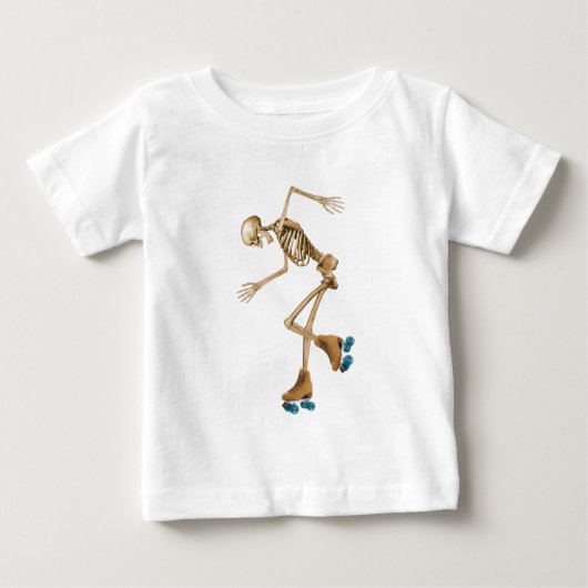 ローラースケートの骨組 ベビーTシャツ (正面)