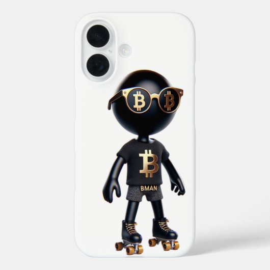 ローラースケートのBman、Bitcoin、Natasha Us作 Case-Mate iPhoneケース (裏面)