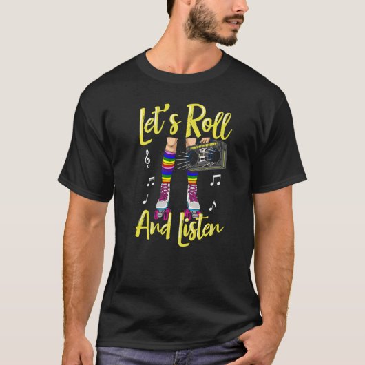 ローラースケートインラインスケート70sパーティーヴィンタ tシャツ (正面)