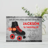 ローラースケートエクストリームボーイズ誕生日招待状 招待状 (スタンド正面)