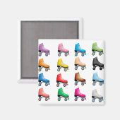 ローラースケートカラフルパターンレトロローラースケート マグネット (正面/裏面)