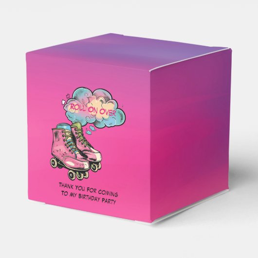 ローラースケートガールバースデーパーティーありがとう フェイバーボックス (裏面サイド)