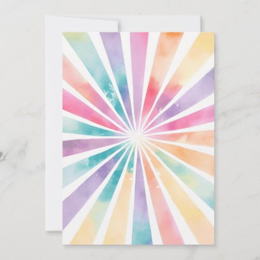 ローラースケートガールバースデーパーティーの招待 招待状 (裏面)