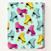 ローラースケートキッズカワイトレトロスケートで滑る ノートブック (裏面)