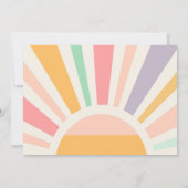 ローラースケートスケートで滑るレトロGroovy誕生日パーティーI 招待状 (裏面)