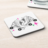 ローラースケートダービースケートで滑るイラストレーション コースター (左側)