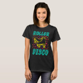 ローラースケートディスコスケートで滑るローラスケートで滑る Tシャツ (正面フル)