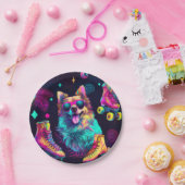 ローラースケートディスコ ペーパープレート (パーティー)