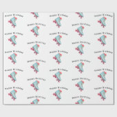 ローラースケートハッピーバースデー ラッピングペーパー (フラット)