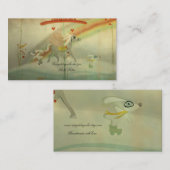 ローラースケートバニー古いヴィンテージ名刺 名刺 (正面/裏面)