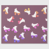 ローラースケートパターンラッピング紙 ラッピングペーパー (フラット)