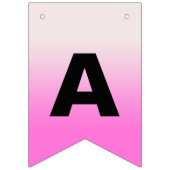 ローラースケートピンクグラデーションハッピーバースデー バンティングフラッグ (第3の旗)