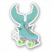 ローラースケートマーメイドステッカー シール (正面)
