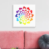 ローラースケートレインボーサークル キャンバスプリント (インサイチュ (リビング))