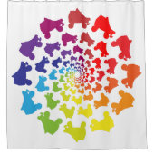 ローラースケートレインボーサークル シャワーカーテン (正面)