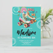 ローラースケートレインボーバースデーパーティー 招待状 (スタンド正面)