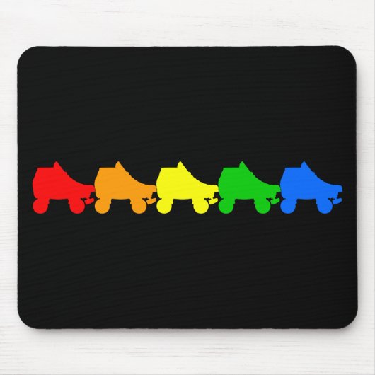 ローラースケートレインボー マウスパッド (正面)