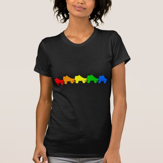 ローラースケートレインボー Tシャツ (正面)