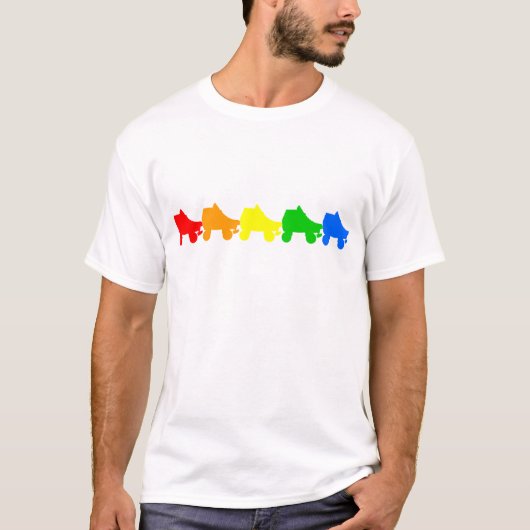 ローラースケートレインボー Tシャツ (正面)
