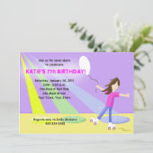 ローラースケートローラースケート5x7誕生日 招待状 (スタンド正面)