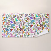 ローラースケートローラーダービーデザイナーバスビーチタオル バスタオル (バスタオル)