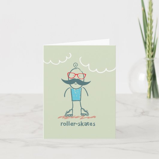 ローラースケート人 カード (正面)