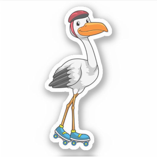 ローラースケート付きインラインスケーターとしてストーク シール (正面)