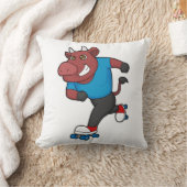 ローラースケート付きインラインスケートで滑るでブル クッション (ブランケット)