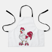 ローラースケート付きインラインスケートで滑るのルースター エプロン (正面)