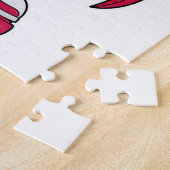 ローラースケート付きインラインスケートで滑るのルースター ジグソーパズル (側面)