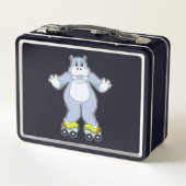 ローラースケート付きヒッポ メタルランチボックス (裏面)