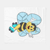 ローラースケート付きビー フリースブランケット (正面(横))