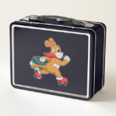 ローラースケート付き犬 メタルランチボックス (裏面)