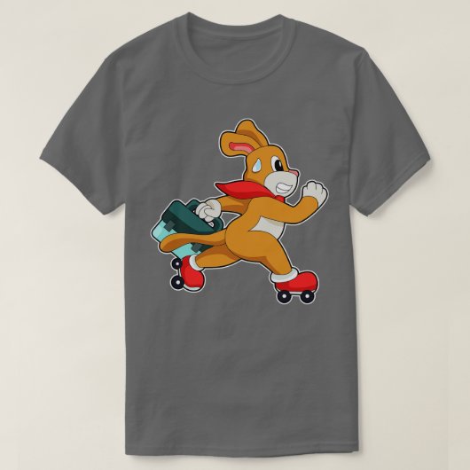 ローラースケート付き犬 Tシャツ (デザイン正面)